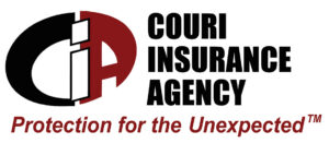 Couri Insurance Agendy Logo with the taglin protection for the unexpected